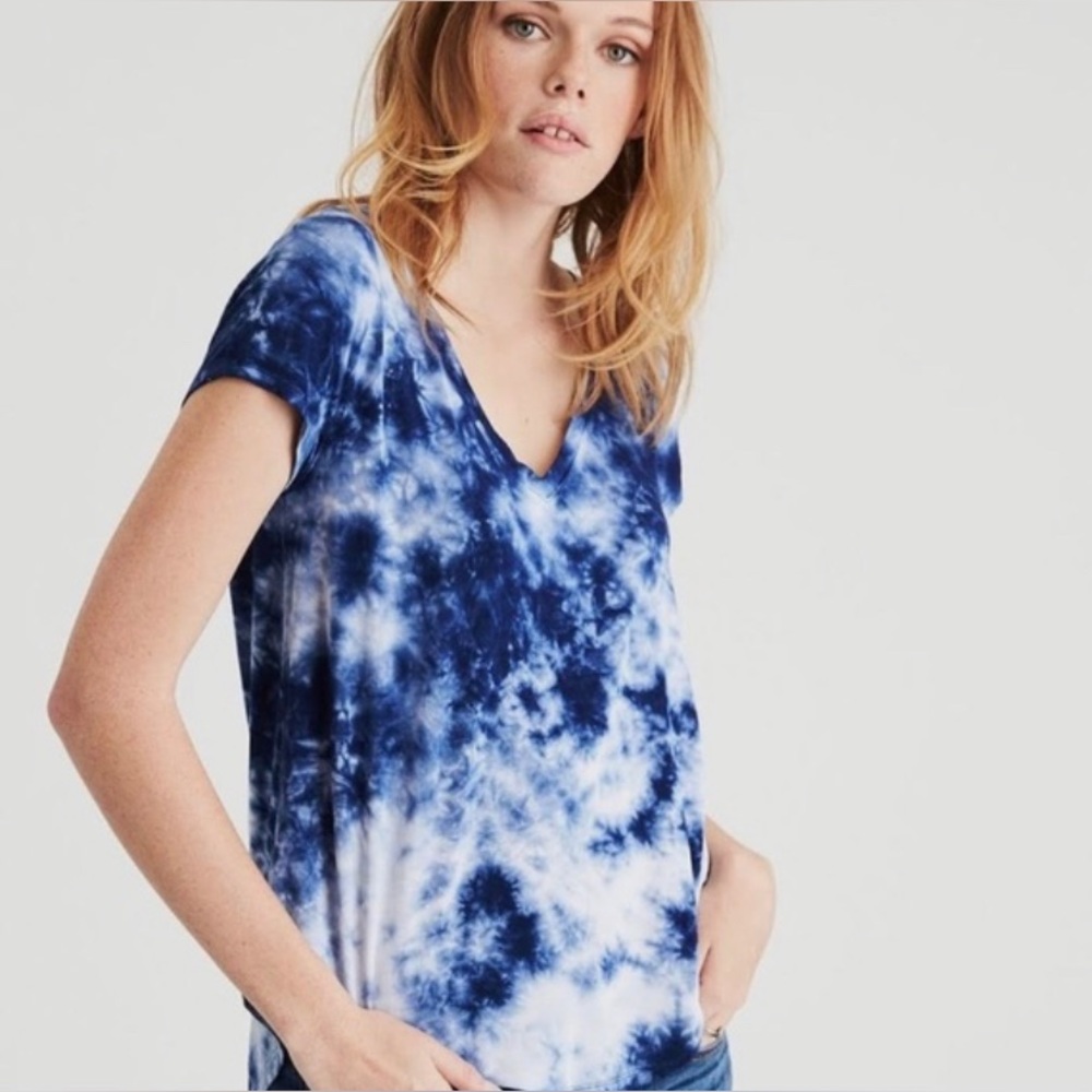 Dark blue American eagle favorites tie dye t-shirt size small